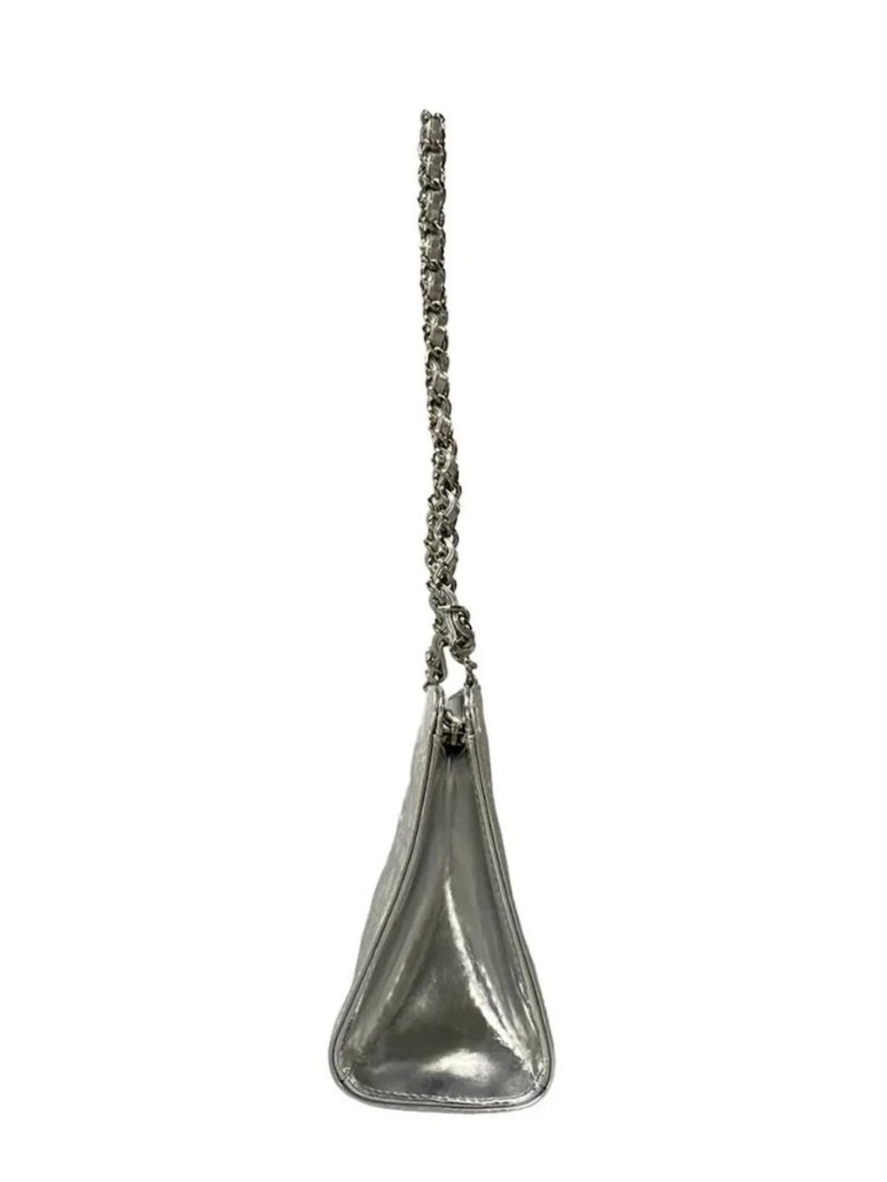 CHANEL Icon / Symbol Charm A37156 Silver Patent Leather Shoulder Bag - Picture 3 of 15